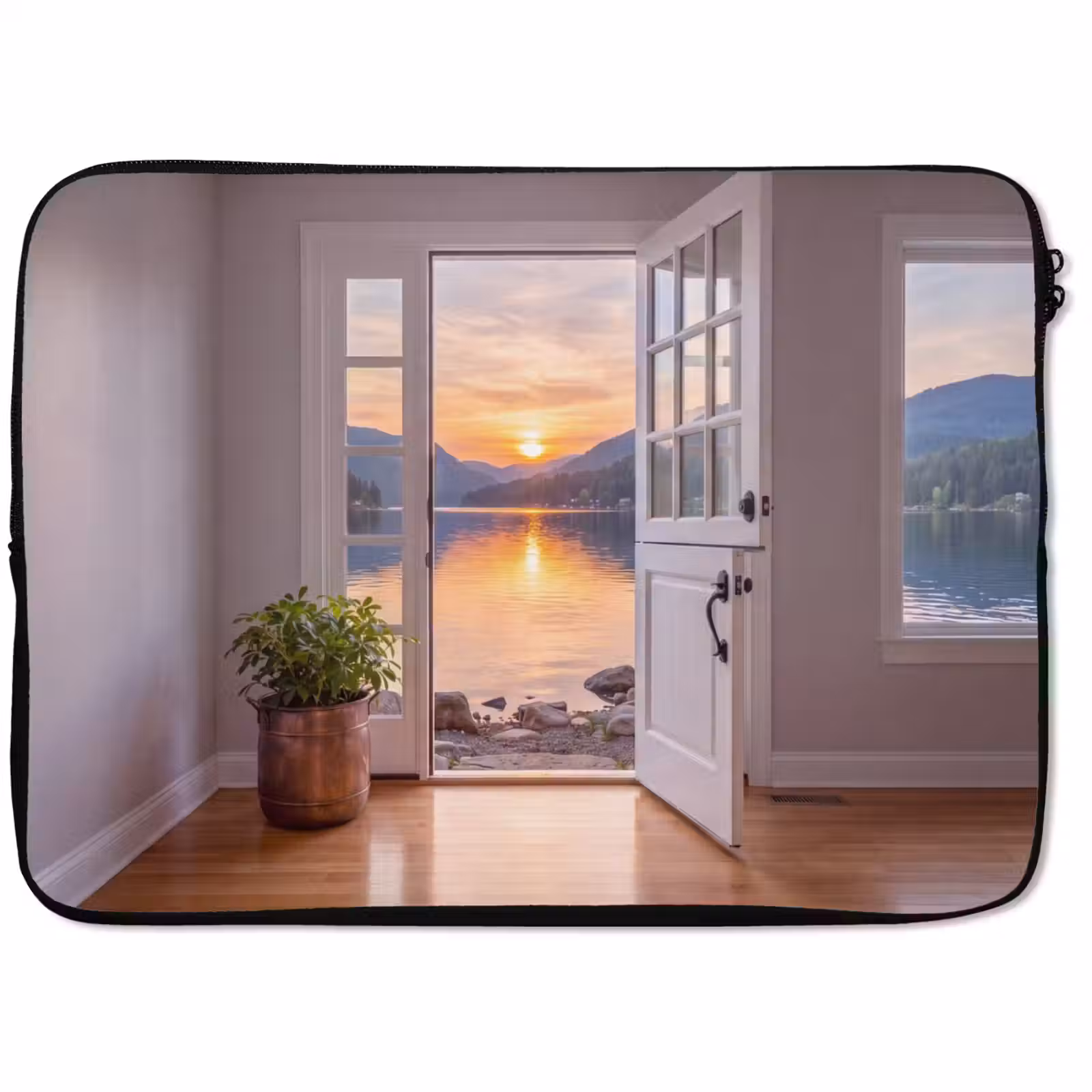 Laptophoes Meer - Zonsondergang - Natuur — 1