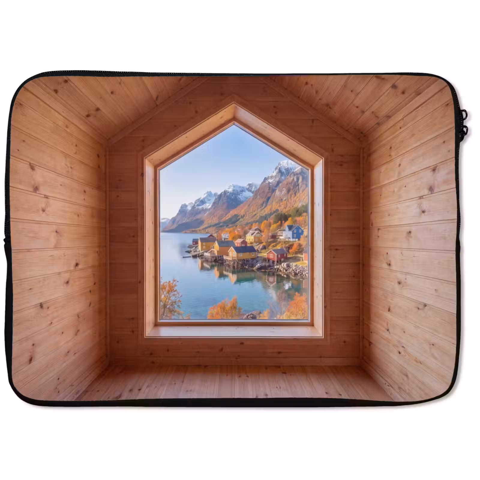 Laptophoes Uitzicht - Fjord - Herfst — 1