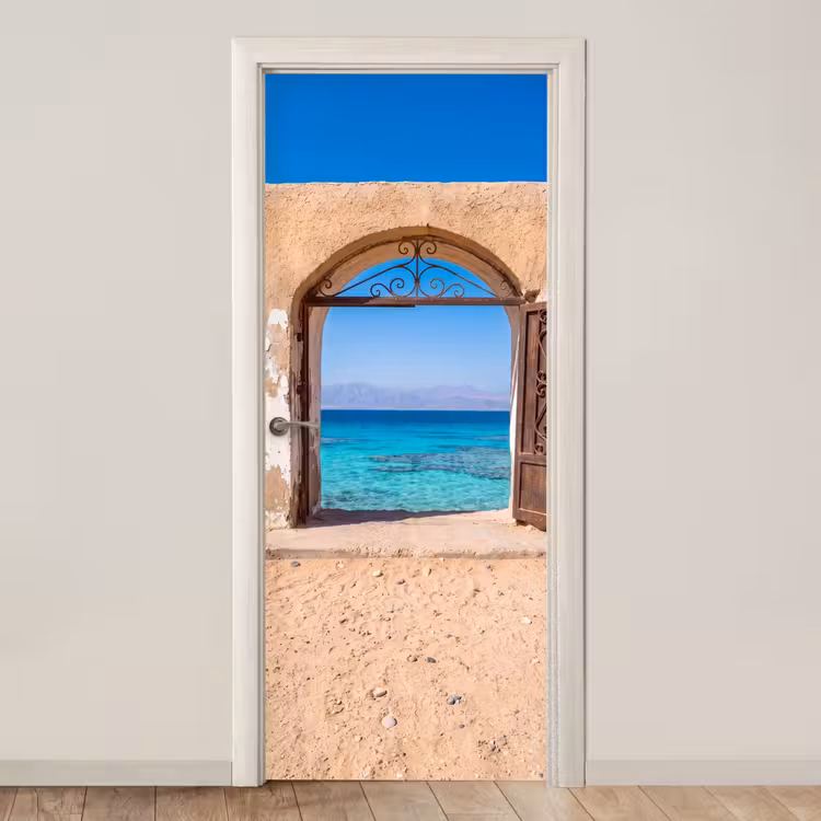 Deursticker - Poort - Zee - Natuur — 1