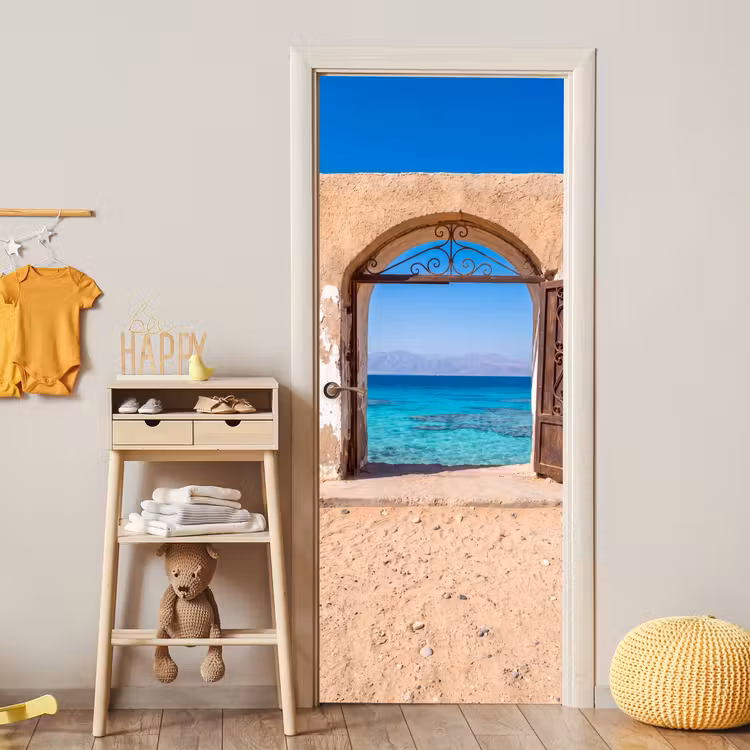 Deursticker - Poort - Zee - Natuur — 6