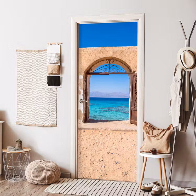 Deursticker - Poort - Zee - Natuur — 8