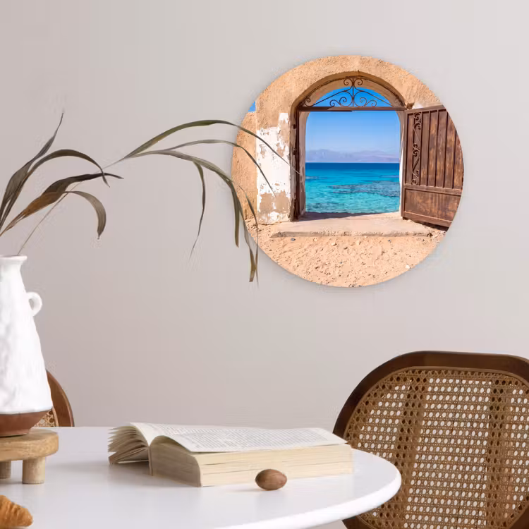 Muurcirkel glas - Poort - Zee - Natuur — 4