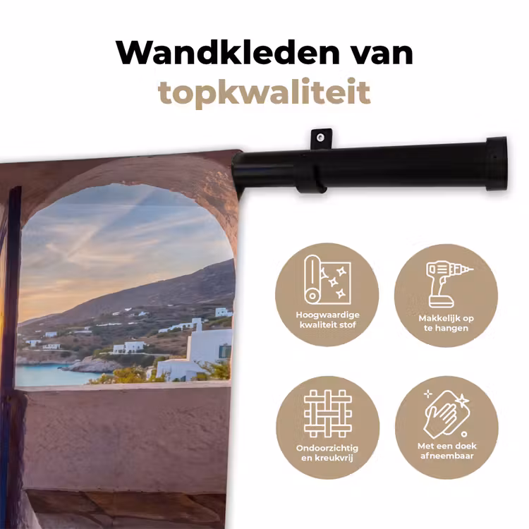 Wandkleed - Open deur - Zee — 3