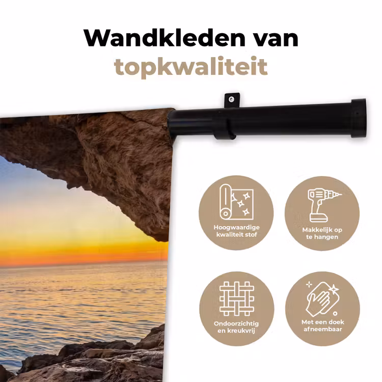 Wandkleed - Zeilboot - Zonsondergang - Zee — 3