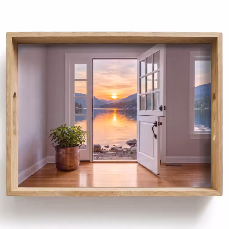 Dienblad - Meer - Zonsondergang - Natuur — 1