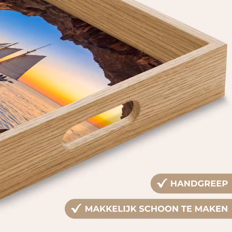 Dienblad - Zeilboot - Zonsondergang - Zee — 5