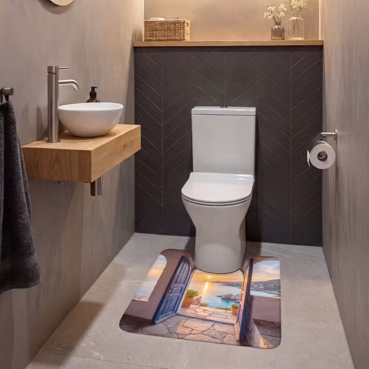 WC Mat - Open deur - Zee — 2