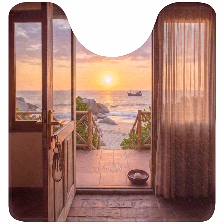 WC Mat - Strand - Zonsondergang - Natuur — 1