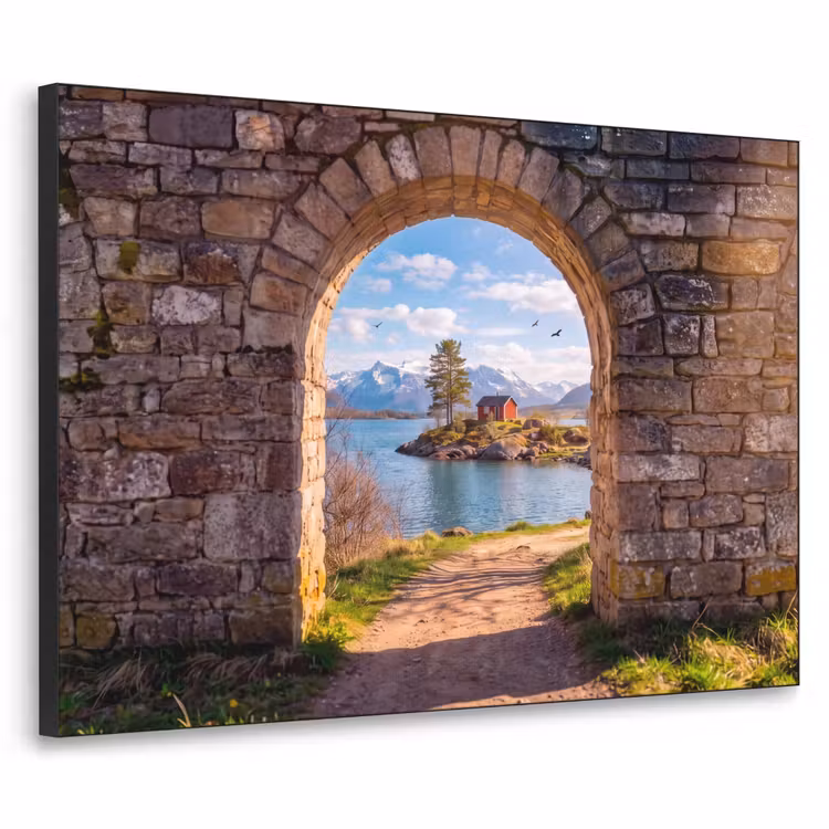 Art frame - Huis - Meer - Bergen — 1