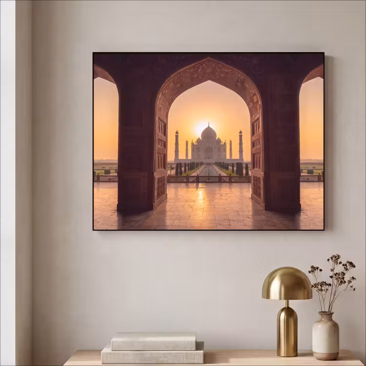 Art frame - Monument - Zonsondergang - Goud — 5