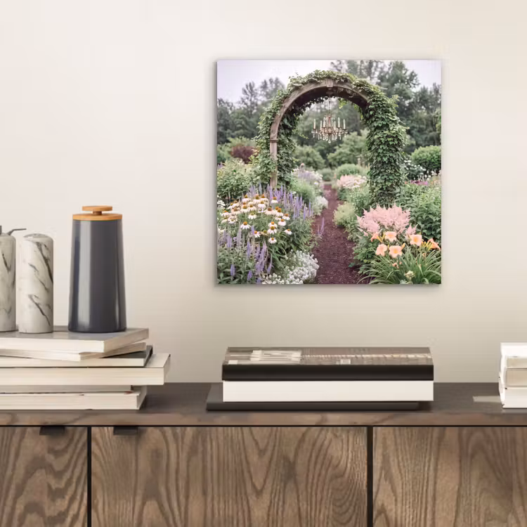 Aluminium schilderij - Boog - Tuin - Natuur — 2