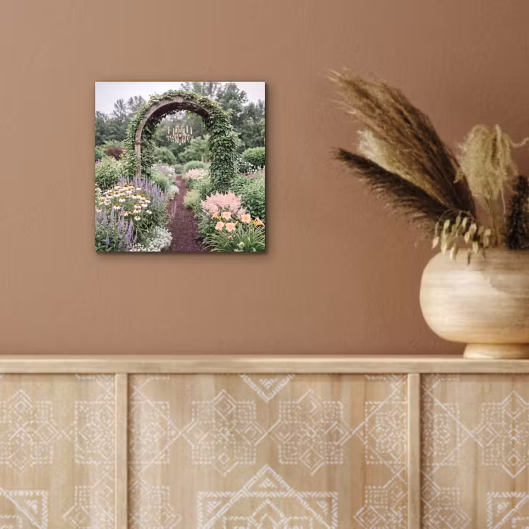 Aluminium schilderij - Boog - Tuin - Natuur — 5