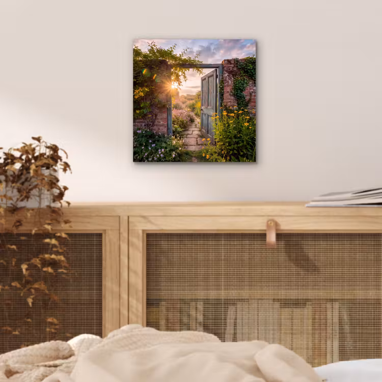 Aluminium schilderij - Deur - Tuin - Natuur — 4