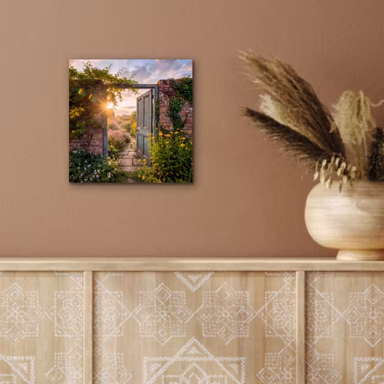Aluminium schilderij - Deur - Tuin - Natuur — 5