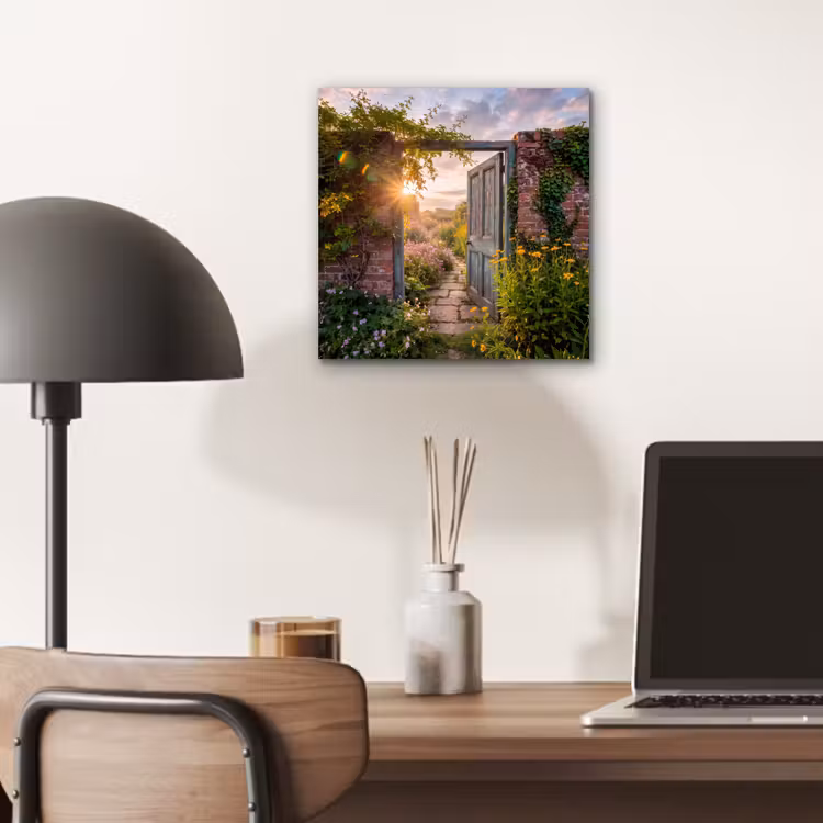 Aluminium schilderij - Deur - Tuin - Natuur — 6