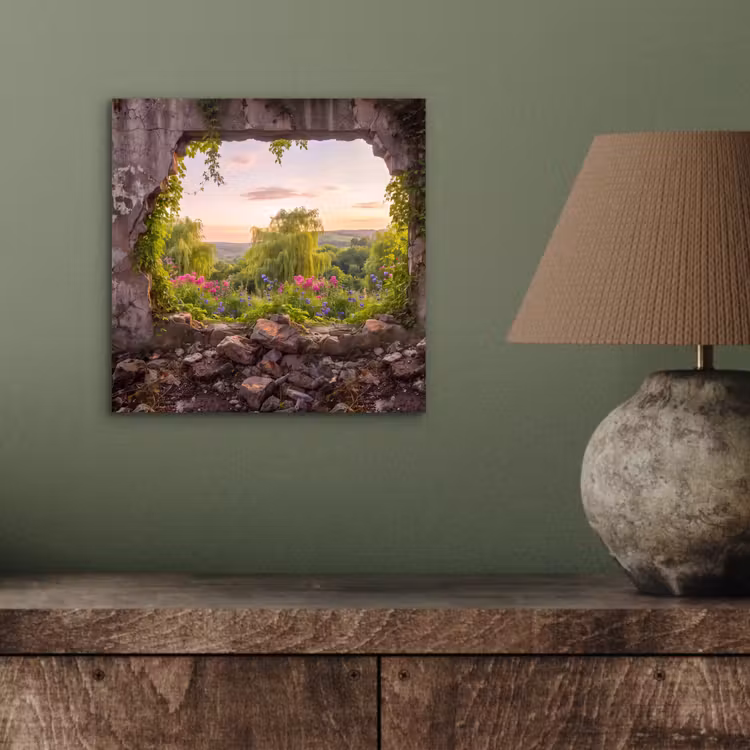 Aluminium schilderij - Muur - Natuur - Bloemen — 3