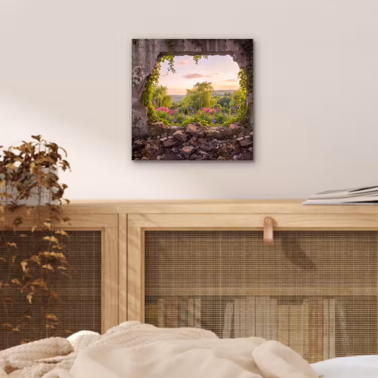 Aluminium schilderij - Muur - Natuur - Bloemen — 4
