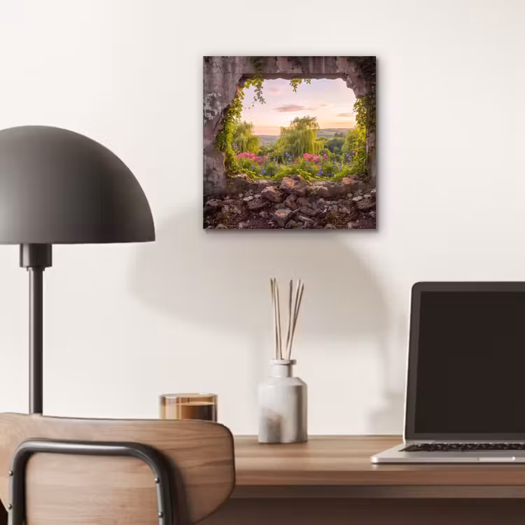 Aluminium schilderij - Muur - Natuur - Bloemen — 6