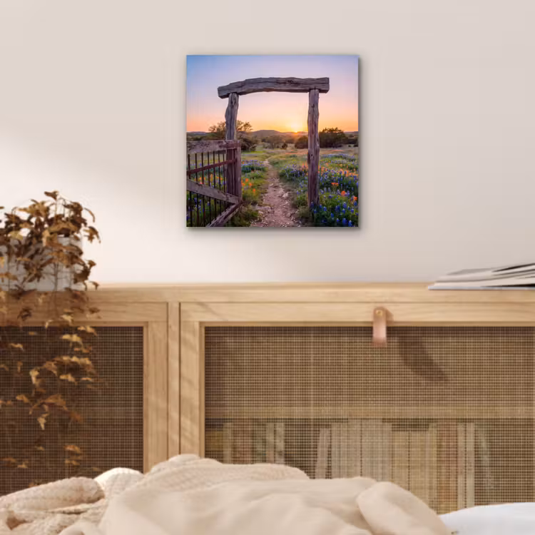 Aluminium schilderij - Poort - Bloemen - Natuur — 4