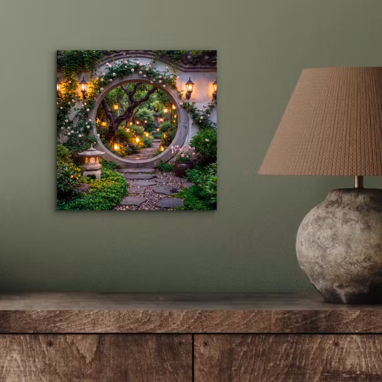Aluminium schilderij - Poort - Tuin - Verlichting — 3