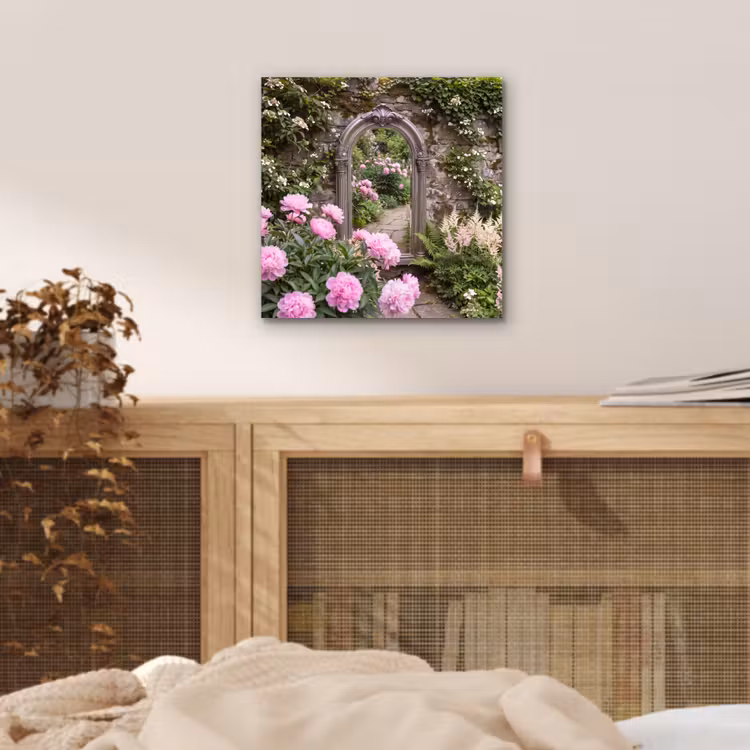 Aluminium schilderij - Spiegel - Tuin - Bloemen — 4