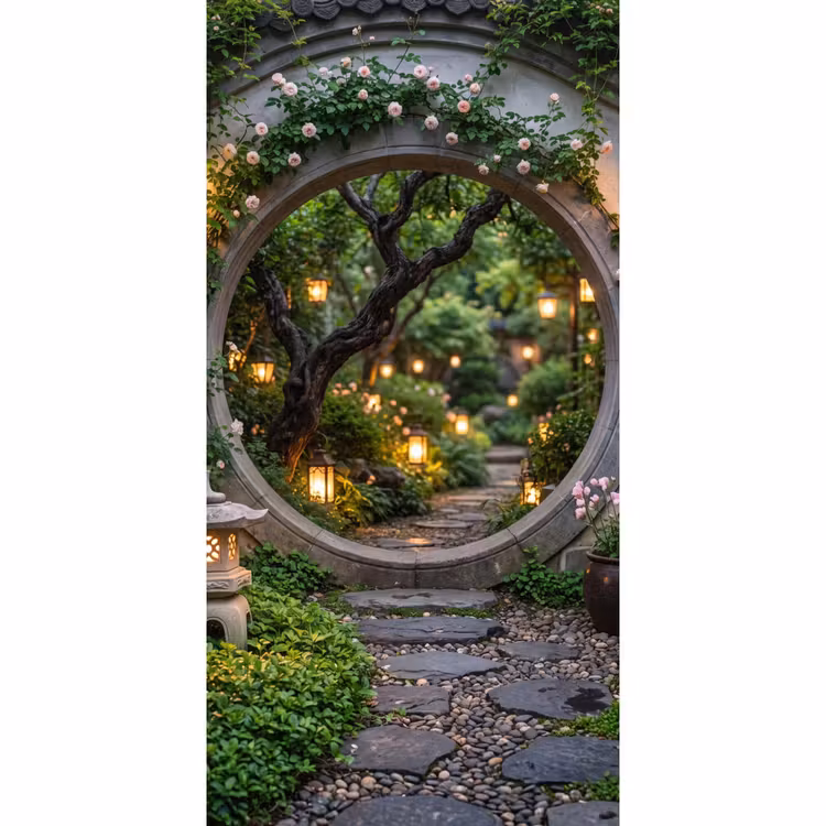 Behang - Poort - Tuin - Verlichting — 2