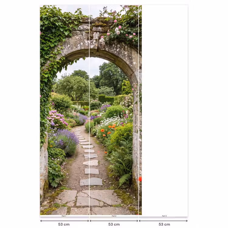 Behang - Tuin - Bloemen - Pad — 6