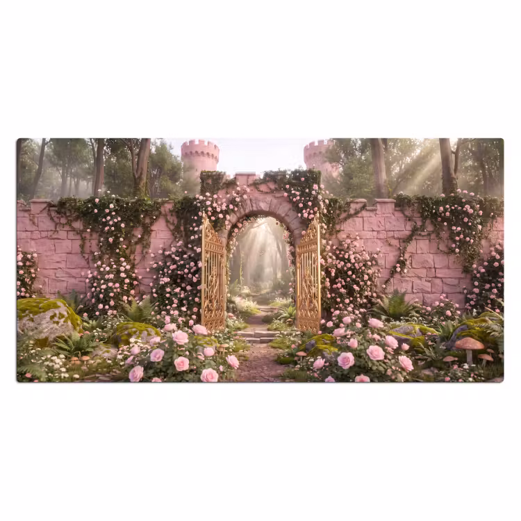 Bureau onderlegger - Poort - Bloemen - Sprookje — 2