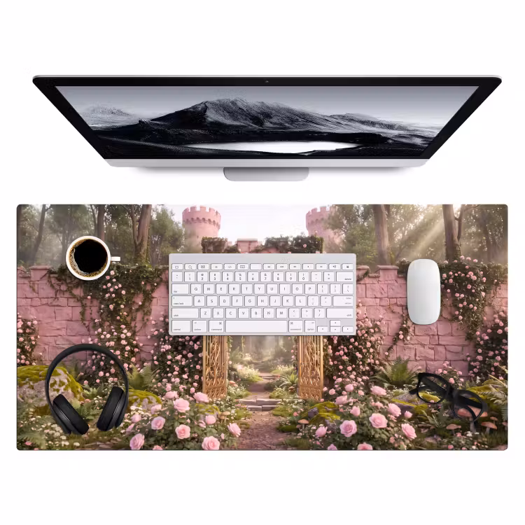 Bureau onderlegger - Poort - Bloemen - Sprookje — 4