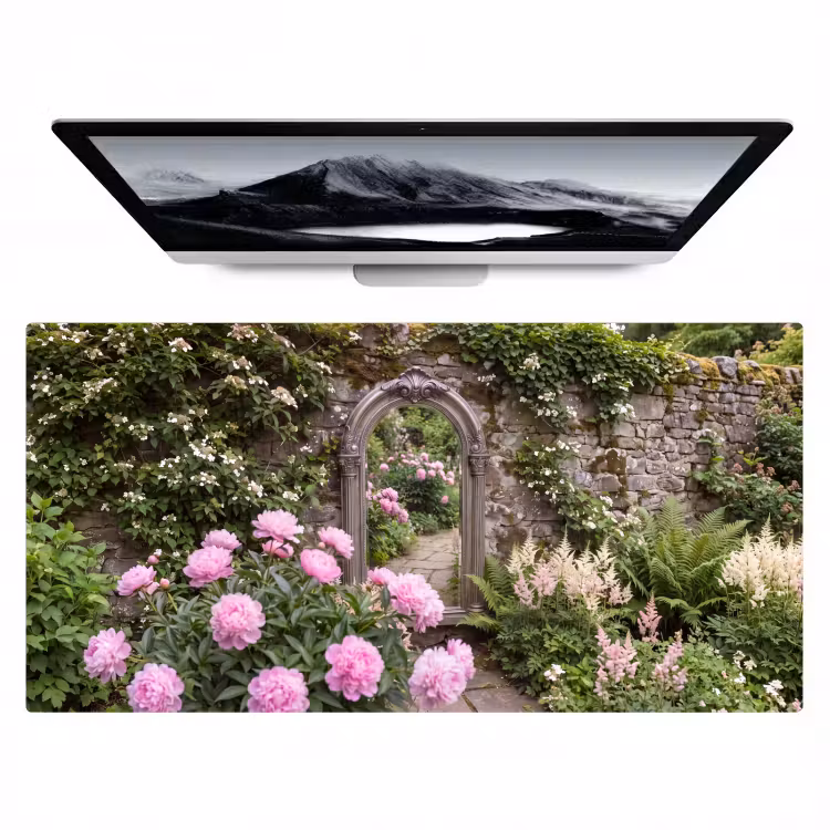 Bureau onderlegger - Spiegel - Tuin - Bloemen — 1