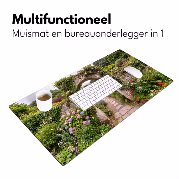 Bureau onderlegger - Tuin - Bloemen - Pad — 7