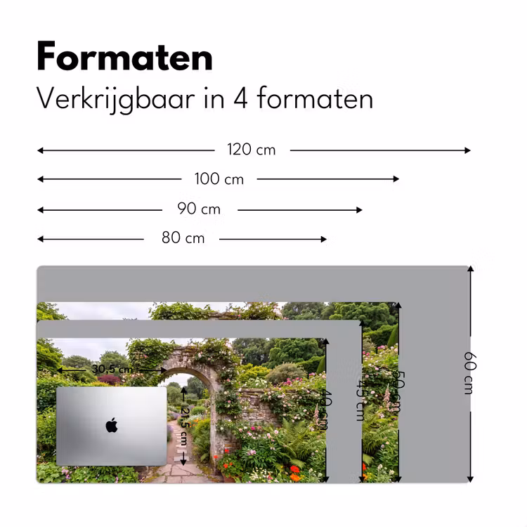 Bureau onderlegger - Tuin - Bloemen - Pad — 8
