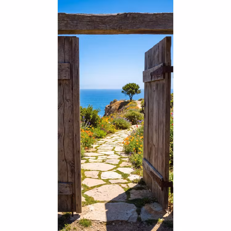 Behang - Poort - Pad - Zee — 2