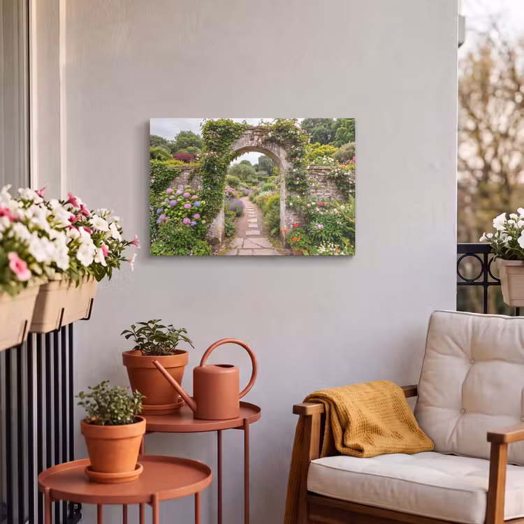 Buiten canvas - Tuin - Bloemen - Pad — 3
