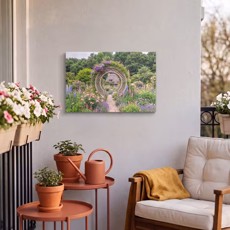 Buiten canvas - Tuin - Boog - Bloemen — 3