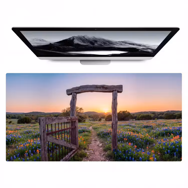 Bureau onderlegger - Poort - Bloemen - Natuur — 1