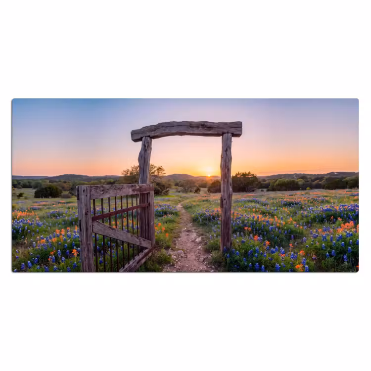 Bureau onderlegger - Poort - Bloemen - Natuur — 2