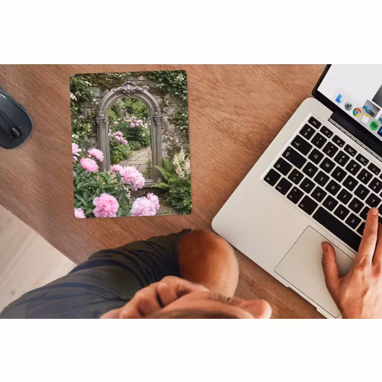 Muismat - Spiegel - Tuin - Bloemen — 2