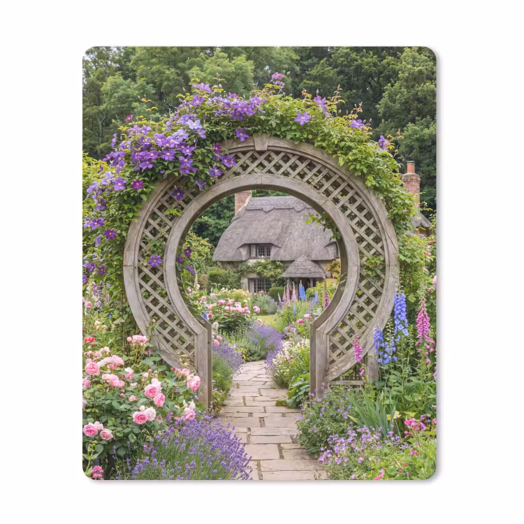 Muismat - Tuin - Boog - Bloemen — 1