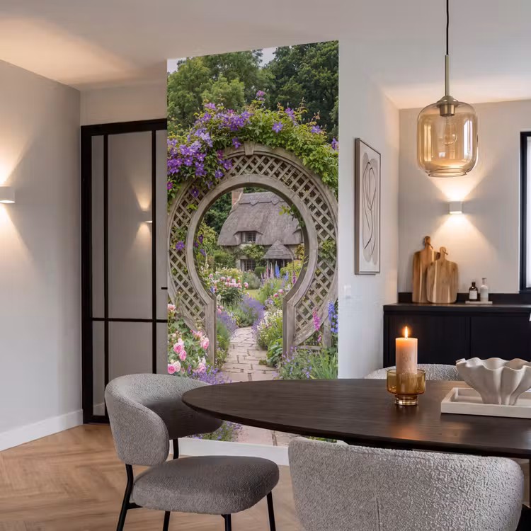 Behang - Tuin - Boog - Bloemen — 5