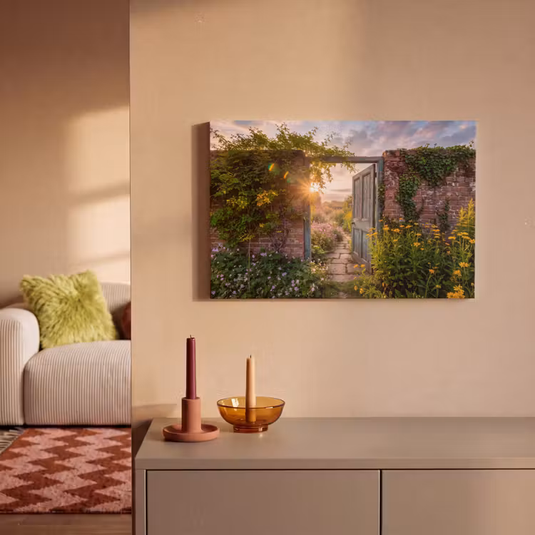 Canvas schilderij - Deur - Tuin - Natuur — 1