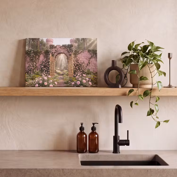 Canvas schilderij - Poort - Bloemen - Sprookje — 2