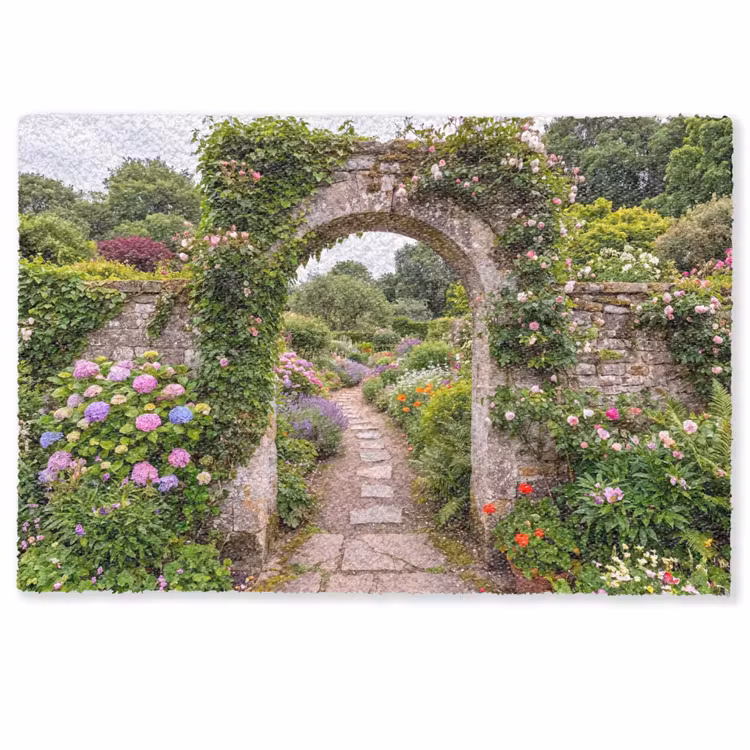 Deurmat - Tuin - Bloemen - Pad — 1