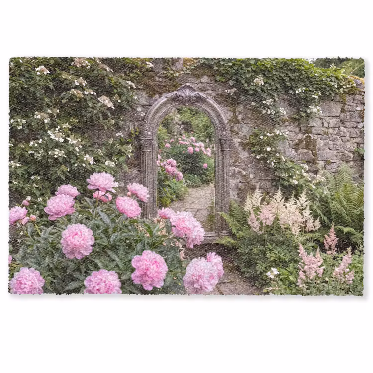 Deurmat - Spiegel - Tuin - Bloemen — 1
