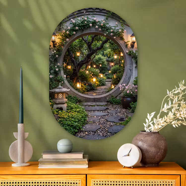 Muurovaal glas - Poort - Tuin - Verlichting — 2