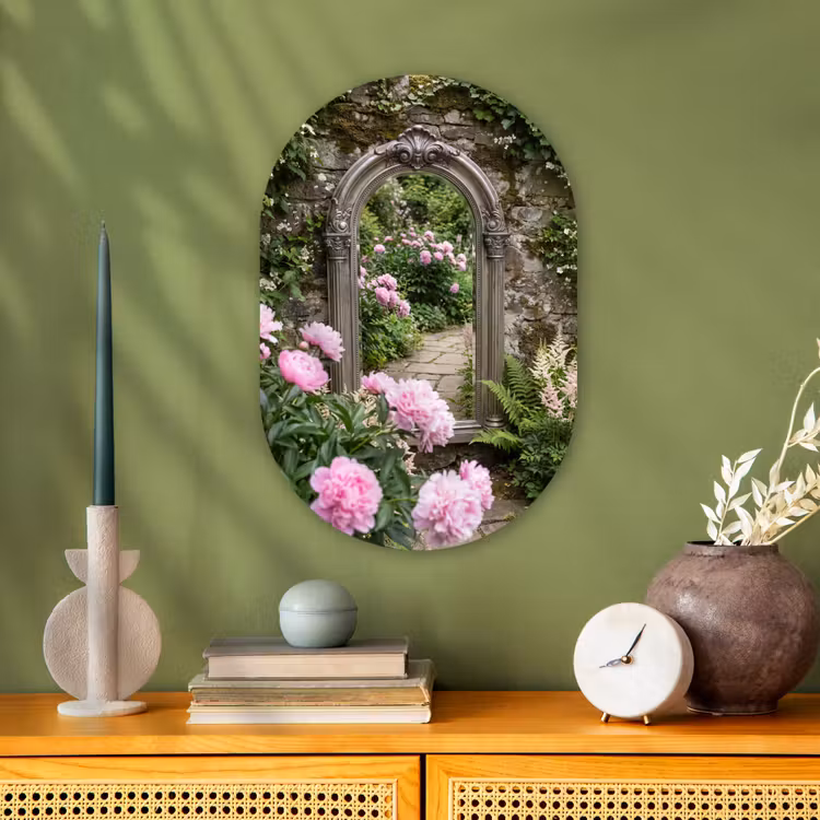 Muurovaal - Spiegel - Tuin - Bloemen — 2