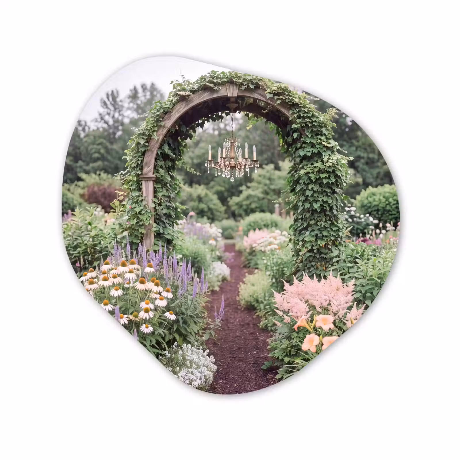 Organisch schilderij glas - Boog - Tuin - Natuur — 1