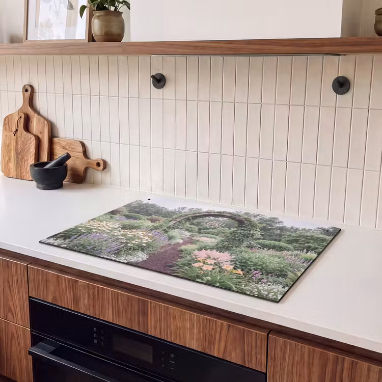 Inductiebeschermer & spatscherm (2in1) - Boog - Tuin - Natuur — 3