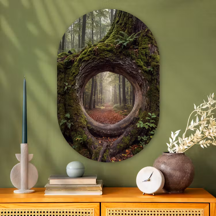 Muurovaal glas - Boom - Bos - Natuur — 2