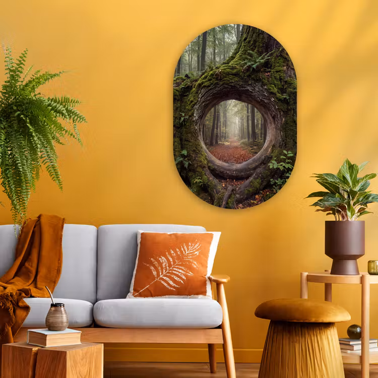 Muurovaal glas - Boom - Bos - Natuur — 3